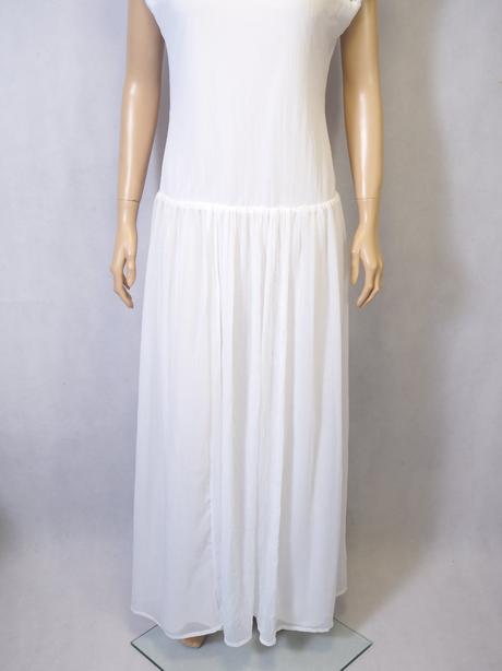 Dlhé biele letné šaty, 40