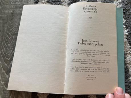 Dobré ráno, polnoc rhysová jean- prvé vyd.1978, 