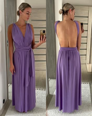 Spoločenské šaty fialové, s