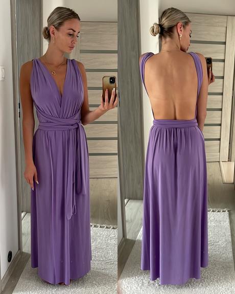 Spoločenské šaty fialové, s