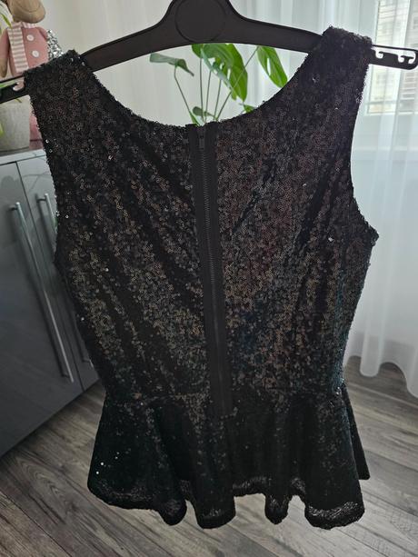 Peplum flitrovaný top, m