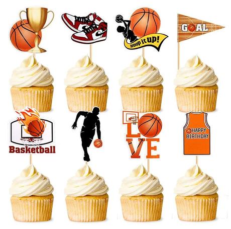 Tortový zápich basketbal love (8ks) - skladom,
