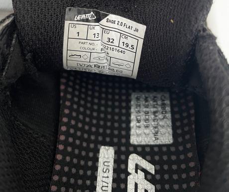 Cyklistické topánky leatt 2.0 junior black, 32