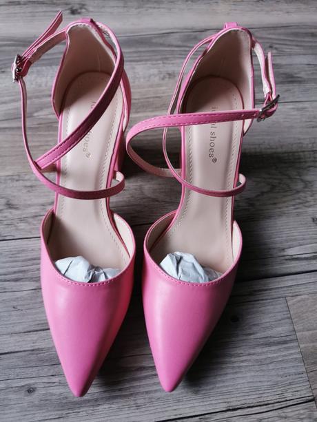 Ideal fuchsiové ružové lodičky na hrubom podpätku, 36