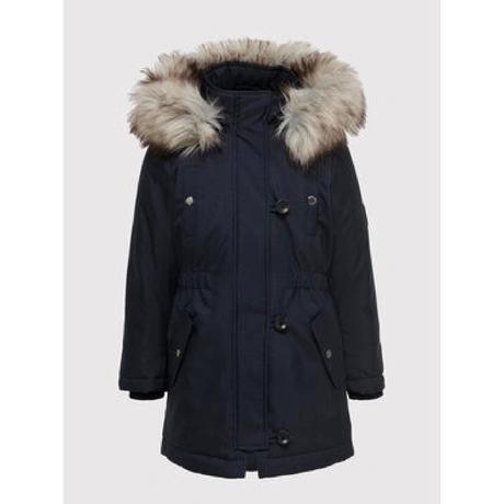 Zimná tmavomodrá bunda s kapucňou, only,158