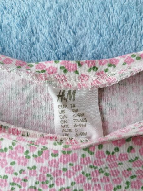 Kvietkovane tričko, h&m,74