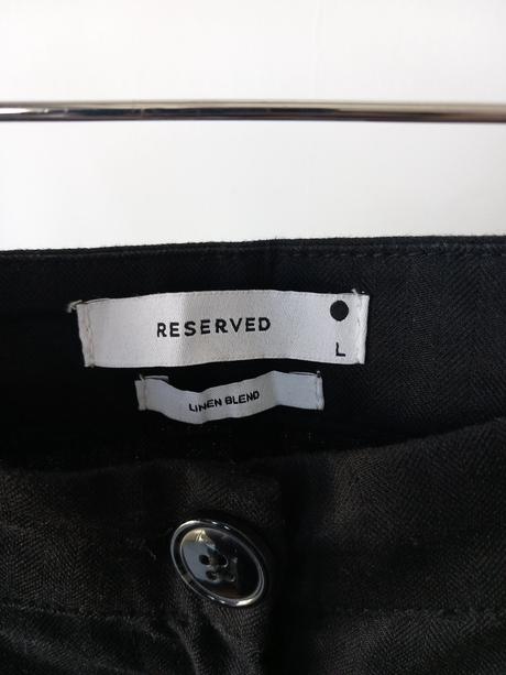 Čierne ľanové nohavice reserved 40/l, reserved,l