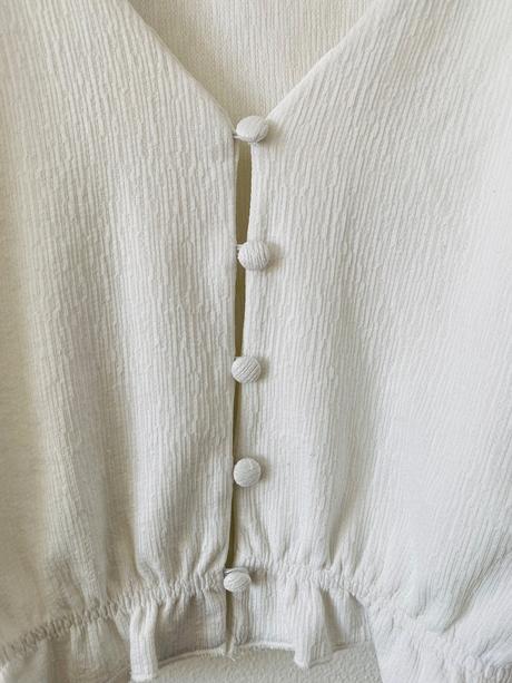 Zara krátky biely top, zara,s