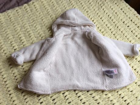 Pletený kabatik m&s zatepleny, 80