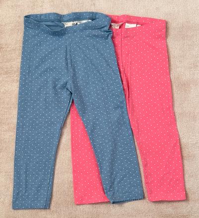 H&m dievčenské bodkované 34 legíny 2 ks, h&m,128