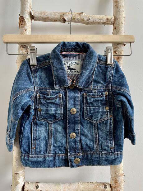 Tmavomodrá rifľová bunda next, next,80