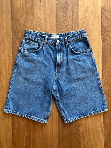 Baggy denim bermuda shorts, pull&bear,38