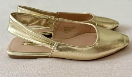 Zlaté slingback balerínky, primark,36