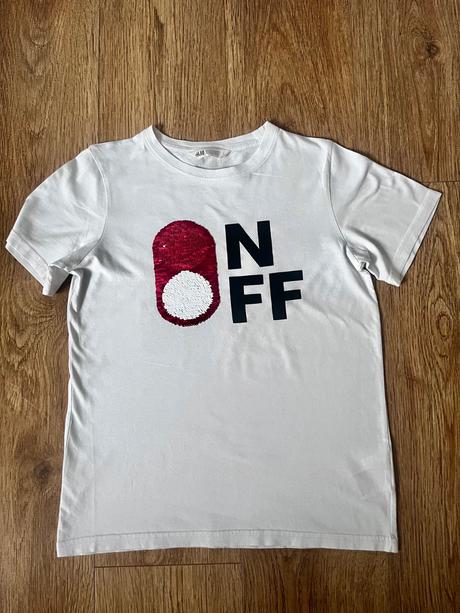 Tričko s premieňajúcimi flitrami, h&m,146