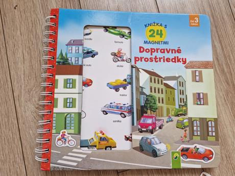 Dopravne prostriedky, kniha s magnetkami, 