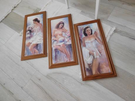 Obrázky ženy v drevenom ráme,, 