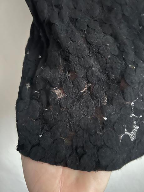 Cipkovane tielko mango z hrubsej cipky cierne par, mango,m