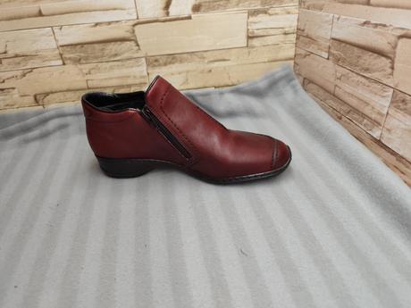 Rieker 38 - dámske kožené bordové topánky, rieker,38