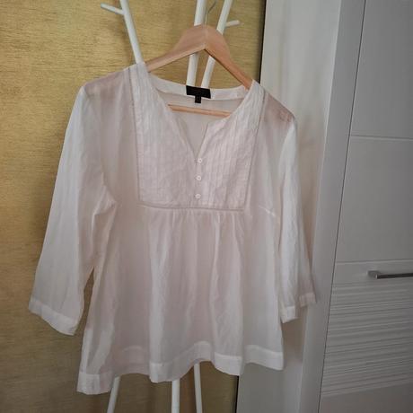 Biela hodvábna blúzka, xl