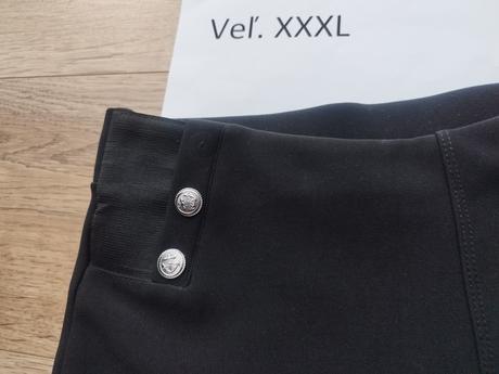 Hrubšie čierne nohavice, xxxl