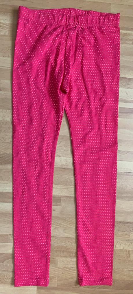 Little kids ružové legíny s bielymi bodkami, 134