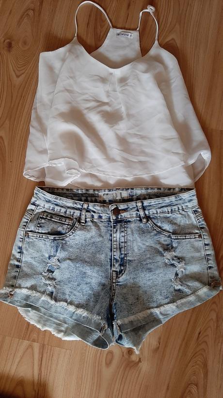 Biely letný top terranova, s