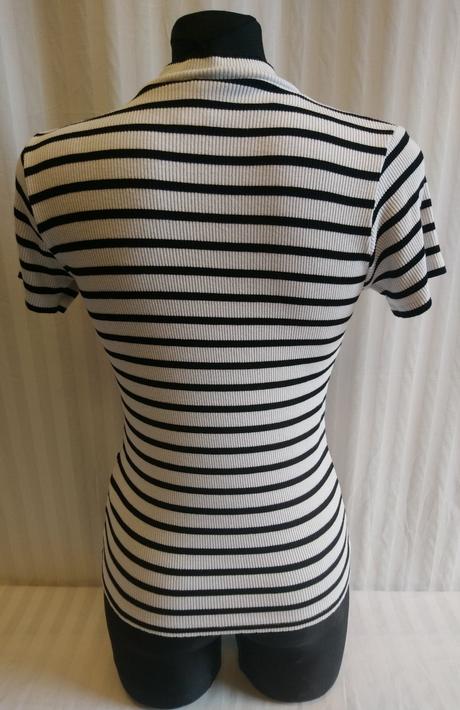 Dámsky elastický čierno biely top basic dept, xs/s, s