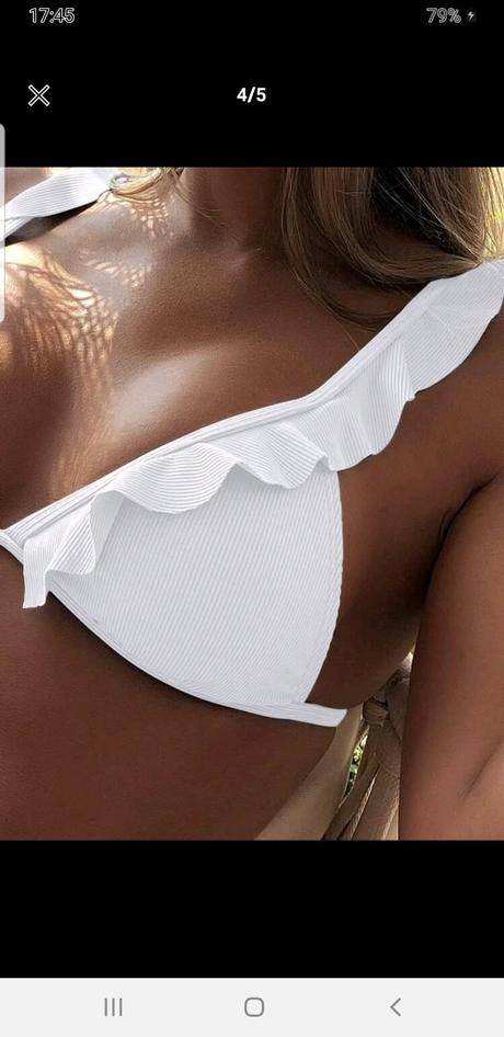 Bikiny biele s volanom, l / m / s