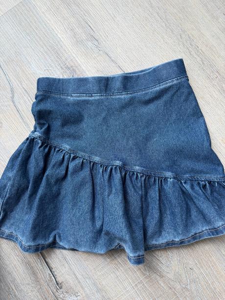 Riflová pružná sukna na gumku, h&m,110