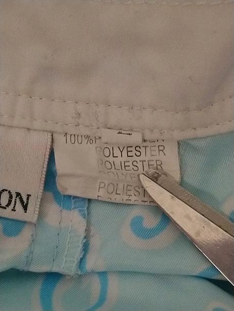 Dámske šortky, modro biely vzor, kalamton, s, s