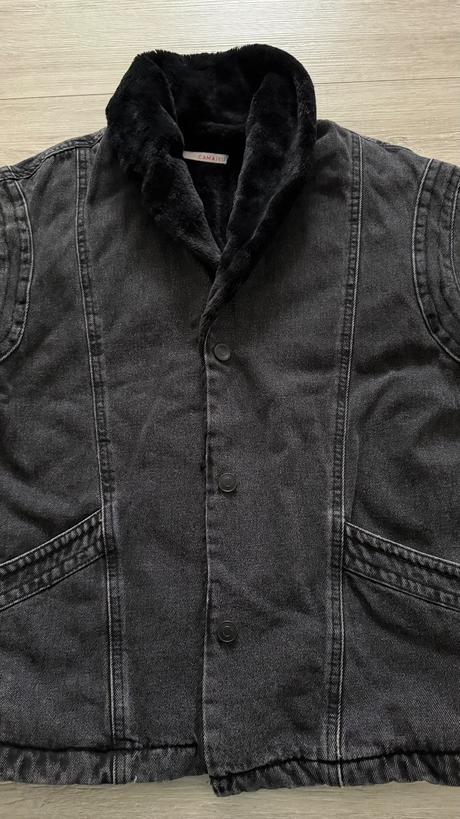 Zateplena riflova bunda, s