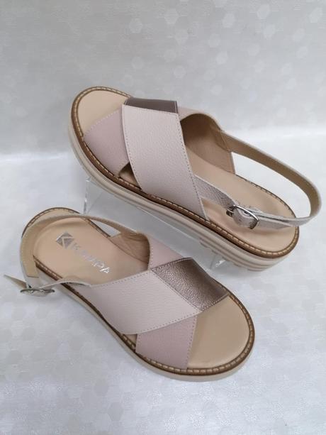 Dámske kožené sandále 24220569 z+b, 36 - 41