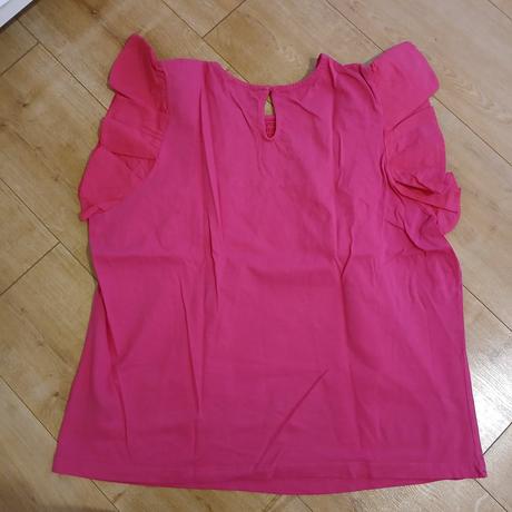 3x tričká s volánovým rukávom, tchibo,46