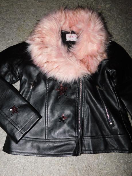 Kožená bunda - oteplena 158-164, 158