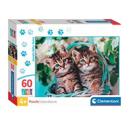Clementoni puzzle 60 lovely kitty twins, 