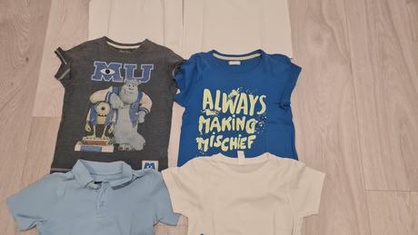 Tričká balík 116cm krátky rukáv, 116