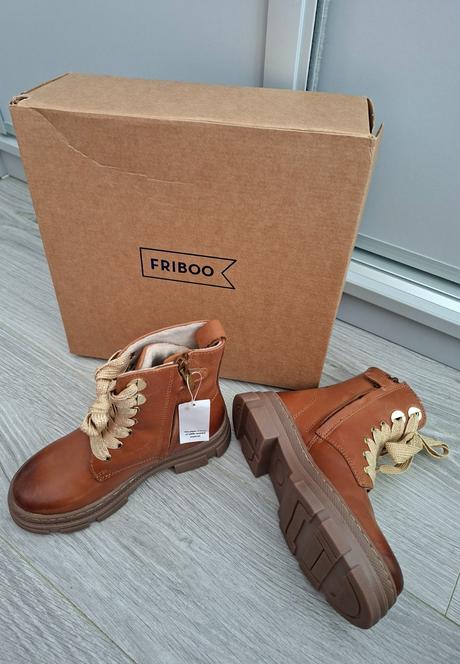 Nové hnedé kožené čižmy, veľ. 28, zn. friboo, 28