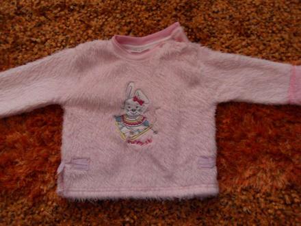 Dievcatkovska mikinka flis 6-9 mes.cena 4 eur, 74
