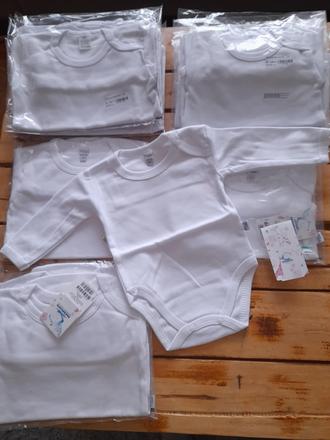 Biele bavlnené body, 68 / 80 / 86