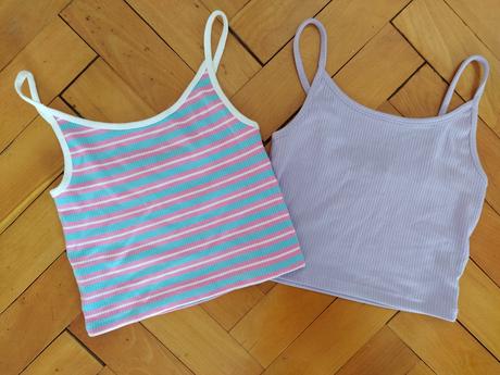 2x tielko/croptop, 140