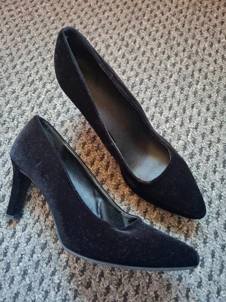 Dámske semišové lodičky, deichmann,41