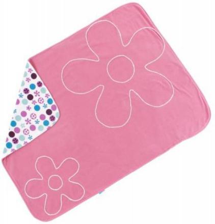 Obojstranná deka ružová/kolieska,