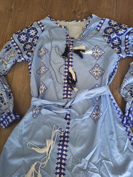 Modre saty boho style,