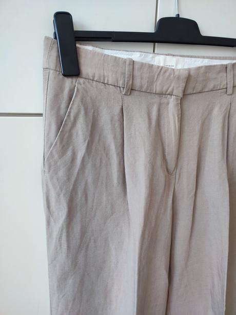 Široké ľanové nohavice 38/40, h&m,38