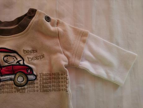 Krémové tričko beep autíčko, m&co, 0-3 mes., 56-62, m&co,62