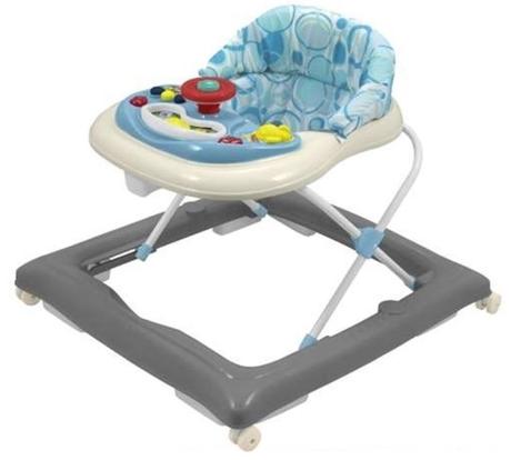 Babymix detské chodítko šedo-krémový so silikónový,