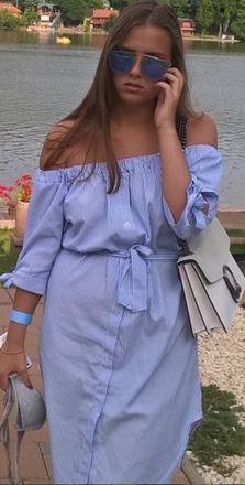 Letne pruhovane saty s/m, m