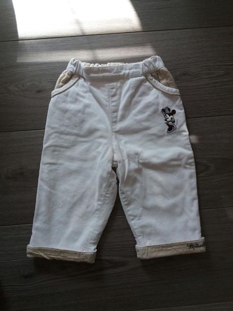 Podšité menčestráky s minnie, disney,74