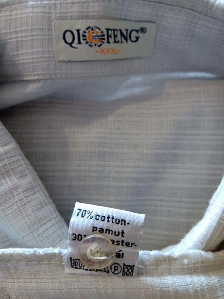 Predám pánsku košeľu, veľkosť xxxl, zn. qicfeng, xxxl