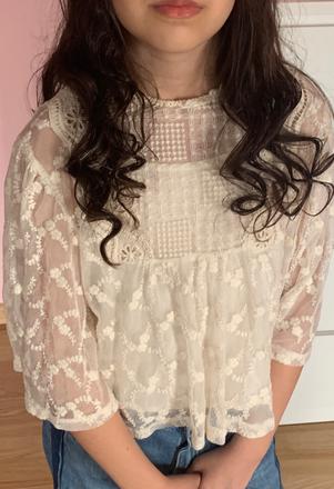 Biela kosela krajkova, zara,128